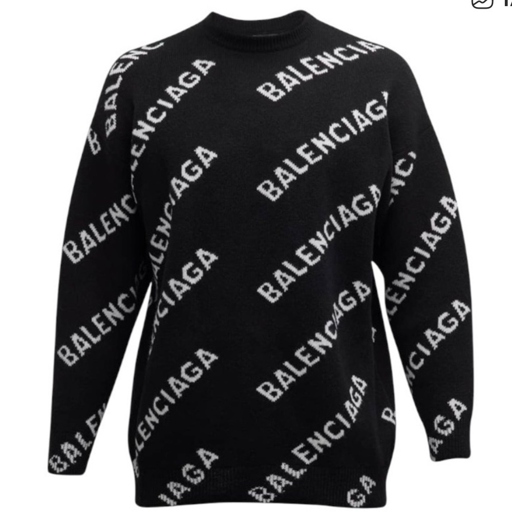 Balenciaga logo sweater wool